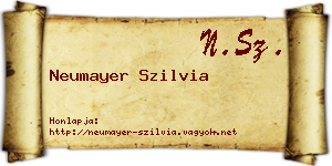 Neumayer Szilvia névjegykártya